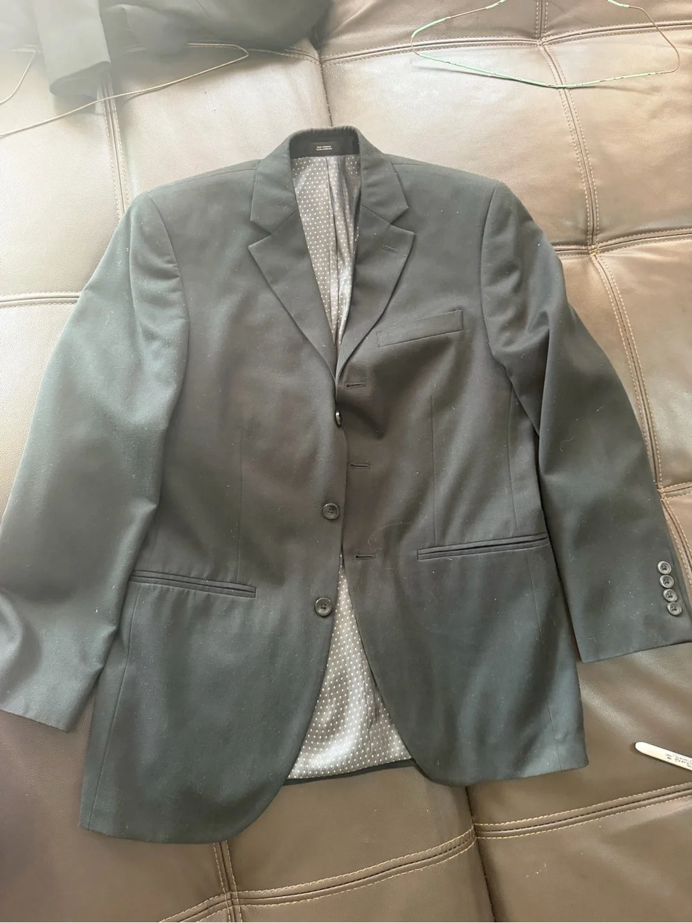 jf j.ferrar Black Men's Three-Button Sport Coat Blazer